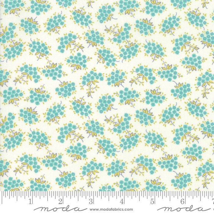 Flour Garden Forget Me Not Feather 23327 11 by Linzee Kull McCray for Moda Fabrics - by the half-yard - product image 1