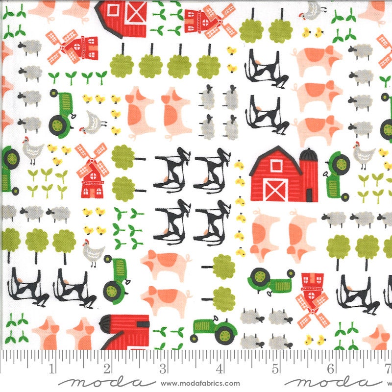 On The Farm Cream 20701 11 by Stacy Iest Hsu for Moda Fabrics - by the half-yard - product image 1