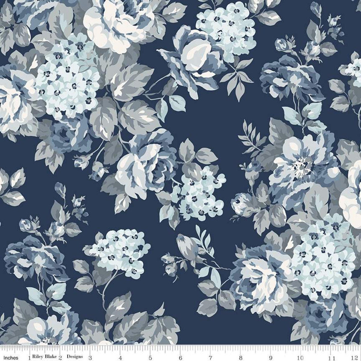 108" Tranquility WB9609 Navy by Gerri Robinson for Riley Blake Fabrics - by the half-yard - product image 1