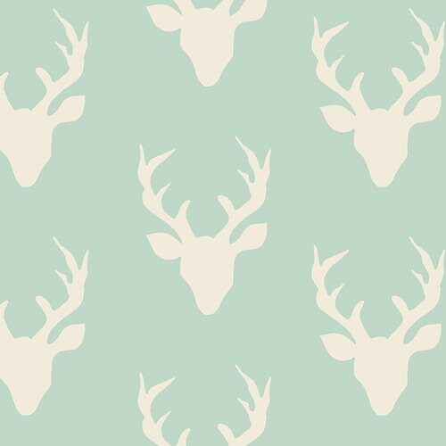Hello Bear Fabric Buck Forest Mint HBR-4434-1 by Bonnie Christine for Art Gallery Fabrics - by the half yard - product image 