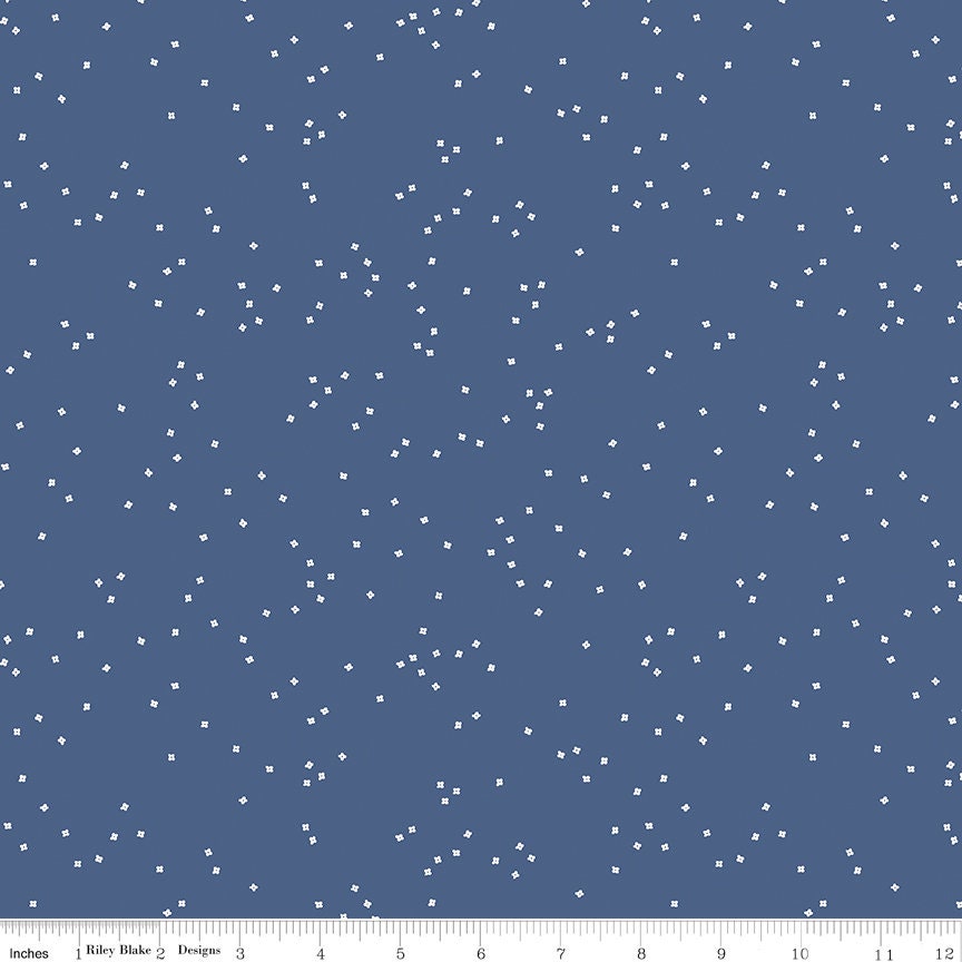 108" Blossoms WB715 Denim by Christopher Thompson for Riley Blake Fabrics - by the half-yard - product image 1