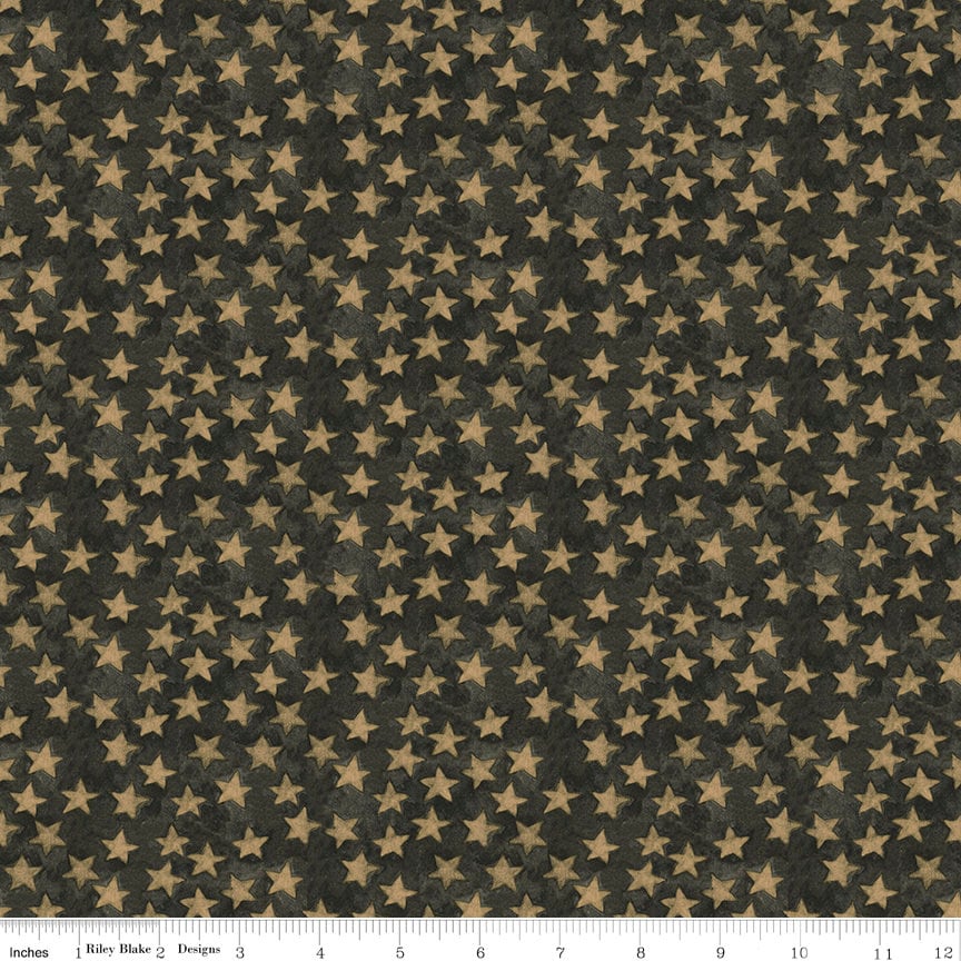 Halloween Whimsy C11824 Parchment Stars by Teresa Kogut for Riley Blake - by the half-yard - product image 1