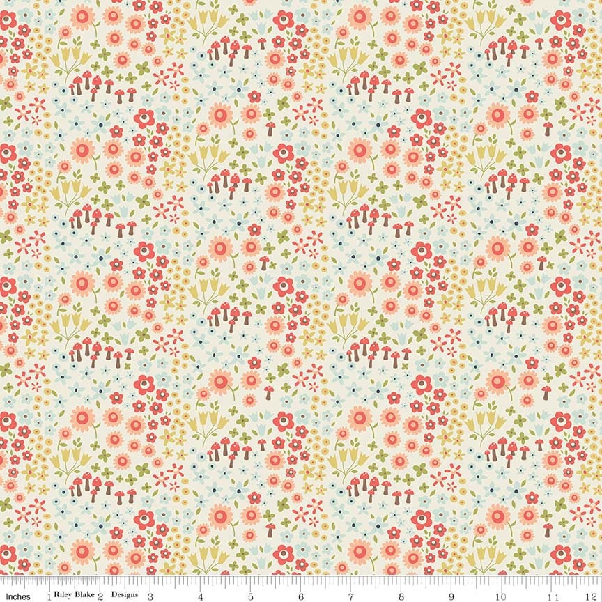 Woodland Spring C4992 Cream by Dani Mogstad for Riley Blake Fabrics - by the half-yard - product image 1