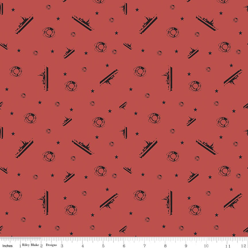 Coming Home C14425 RED by Vicki Gifford for Riley Blake Fabrics - by the half-yard - product image 1