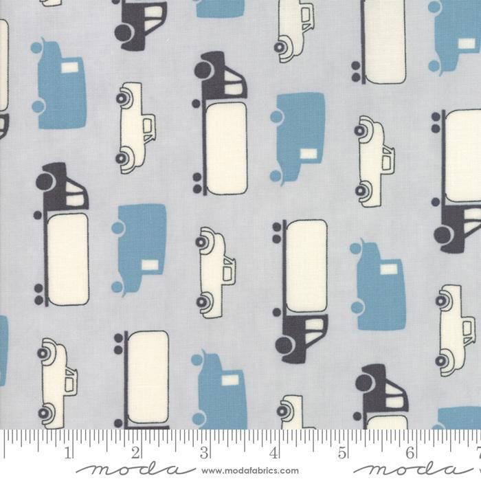 Mighty Machines 49021 15 Creamy Blue by Lydia Nelson for Moda Fabrics - by the half-yard - product image 1
