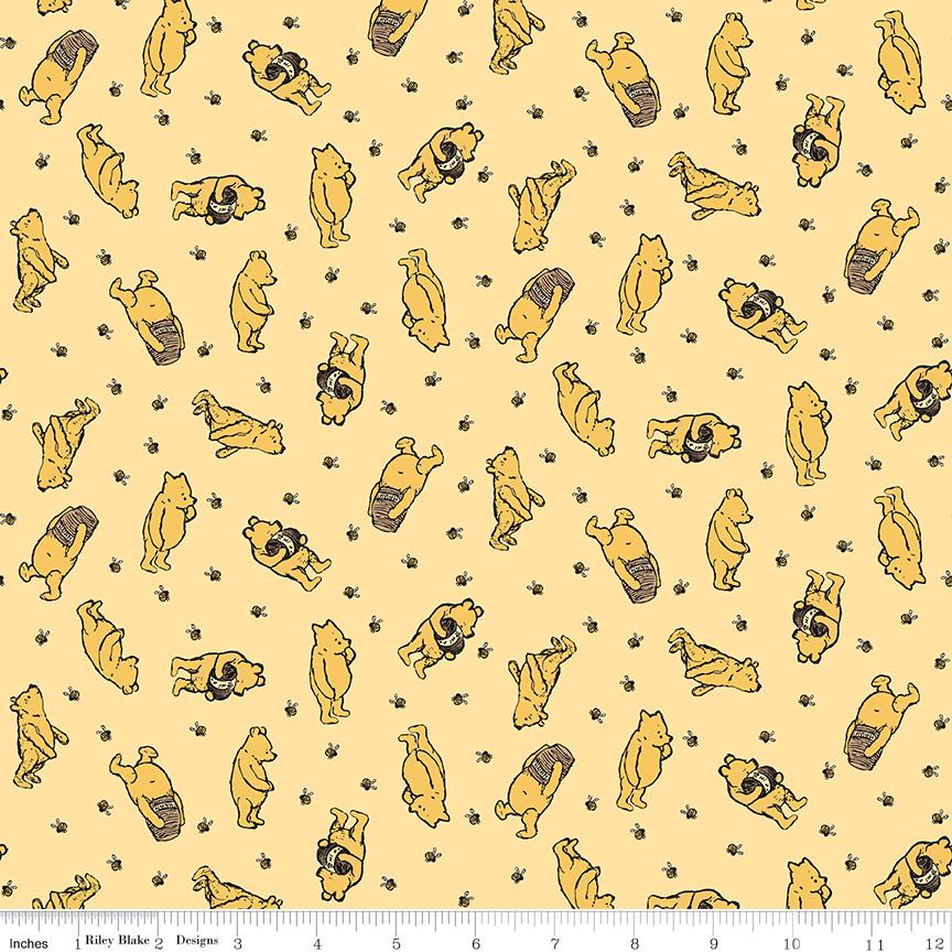 Winnie the Pooh C17002 Sunshine Toss by Echo Park Paper Co for Riley Blake - by the half-yard - product image 1