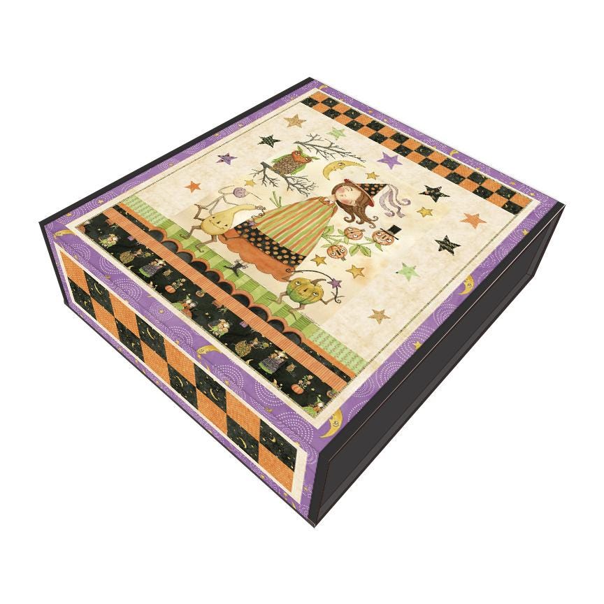Ghoul Friends Quilt Kit KT-16050 by Teresa Kogut for Riley Blake - approximately 51" x 61.5" quilt top and binding - product 