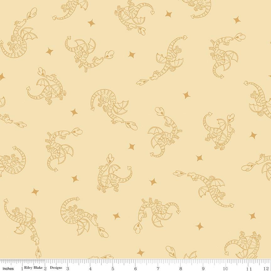 Faraway Kingdom C17432 Sunlight Dragon Flight by Natalia Juan Abello for Riley Blake Designs - by the half-yard - product ima